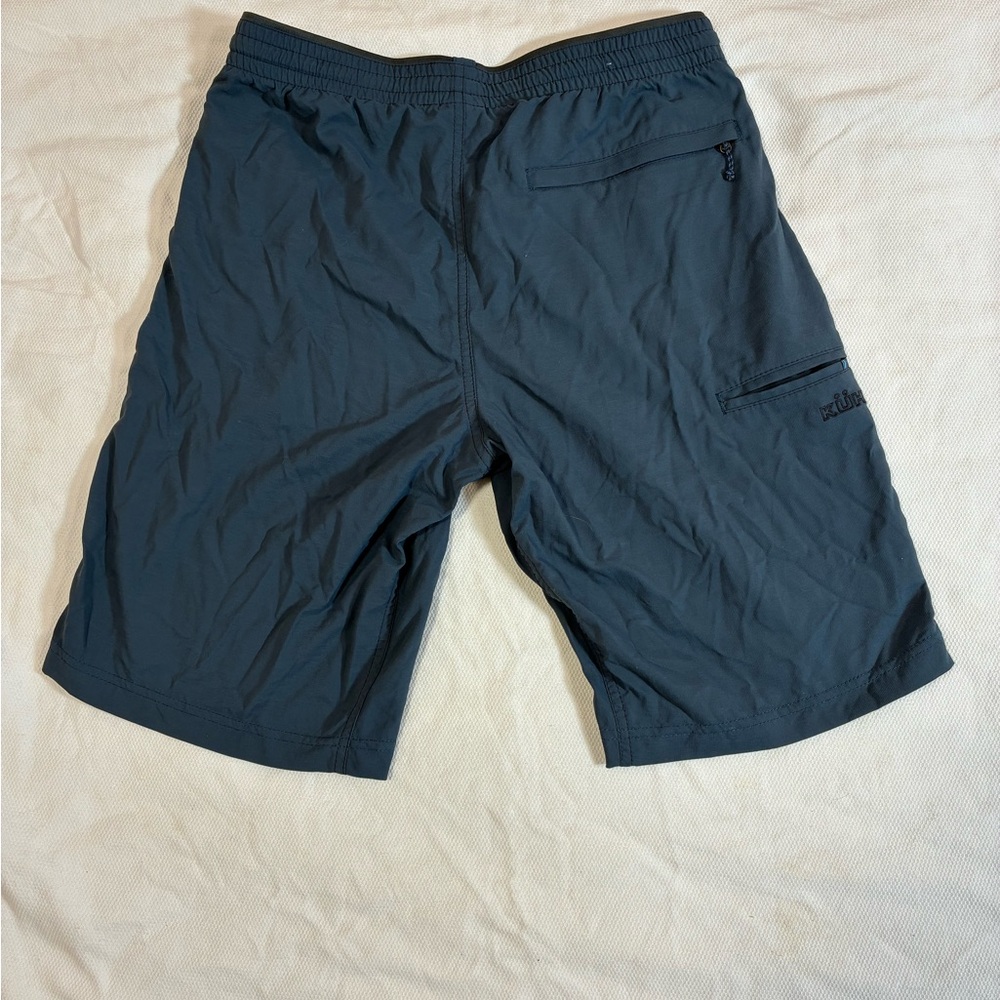 KÜHL Men's Small S‎ Blue Performance Hiking Shorts Elastic Waist Drawstring